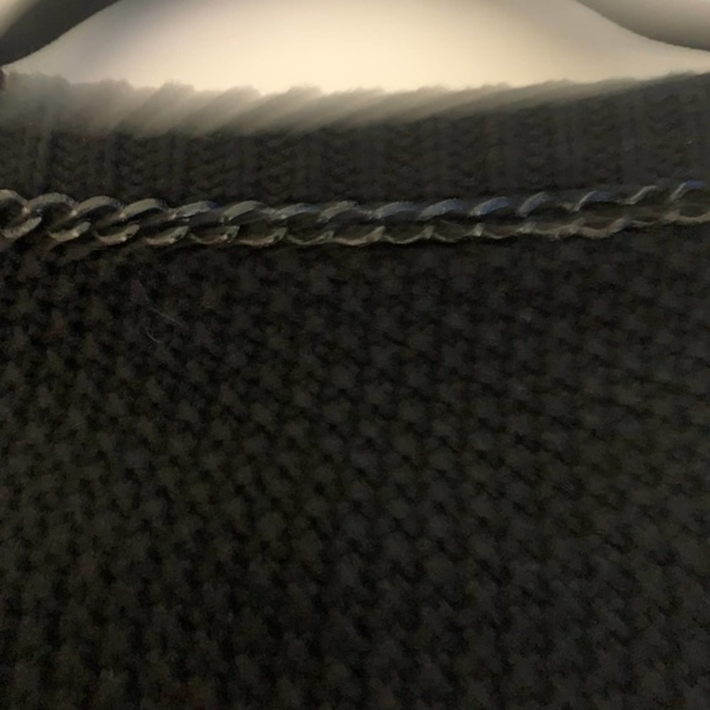 YOANA BARASCHI‎ Black Knit Chain Cardigan Sweater - NWT - Picture 8 of 16